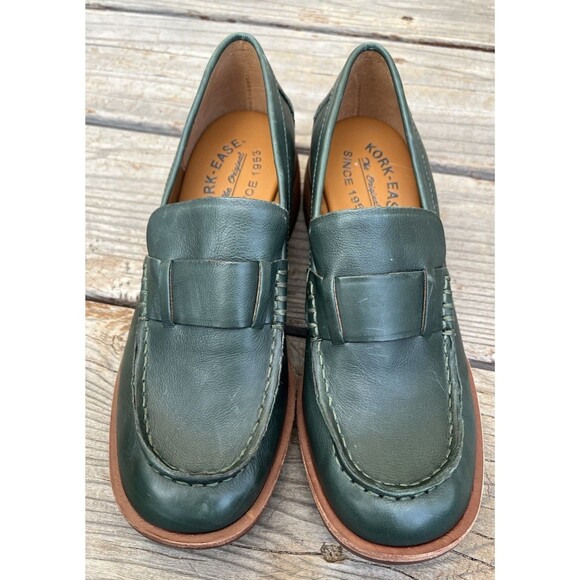 Kork-Ease Kya Women's 6M Heeled Loafers Shoes - Green - Picture 3 of 14